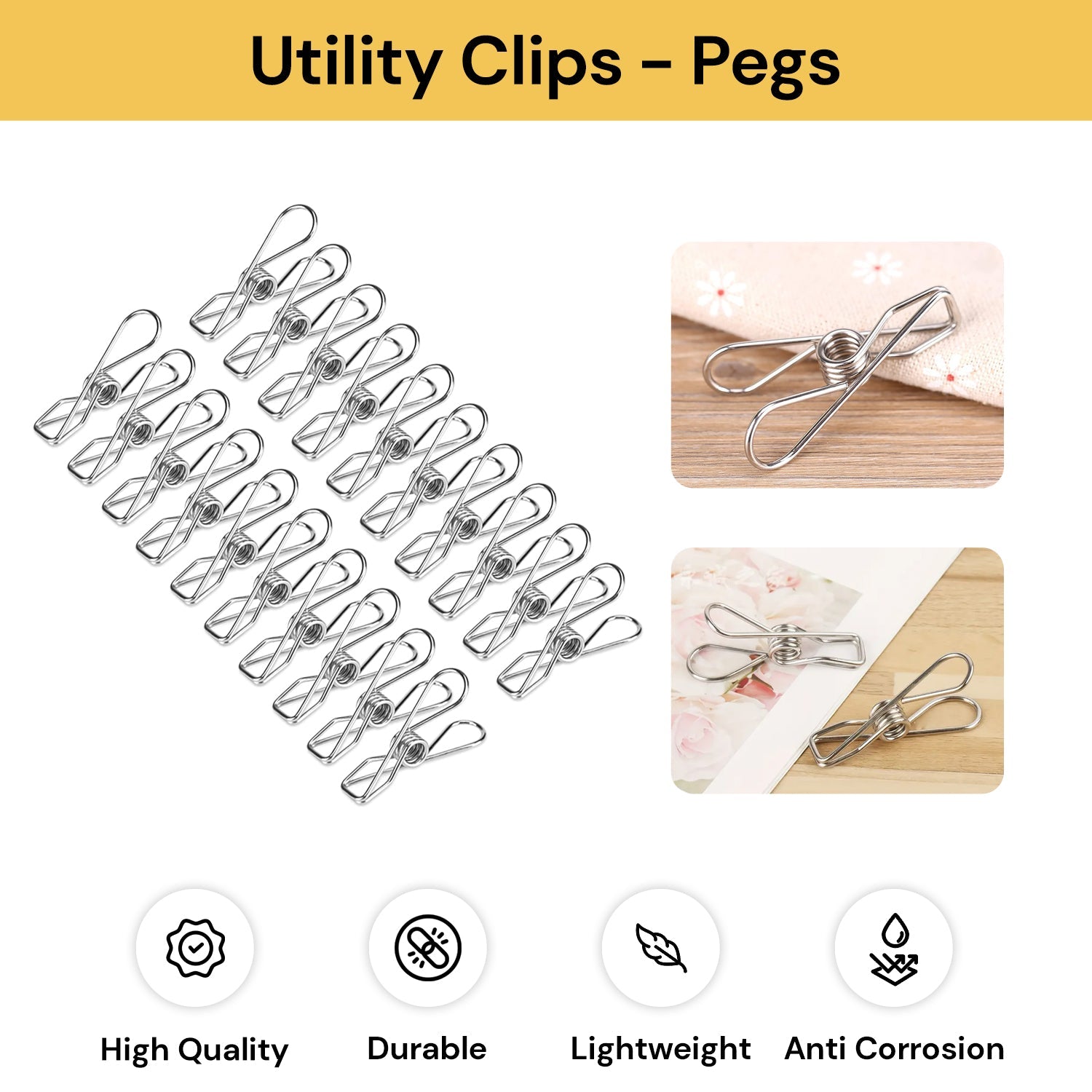 20PCs Multi-Purpose Utility Clips - Pegs