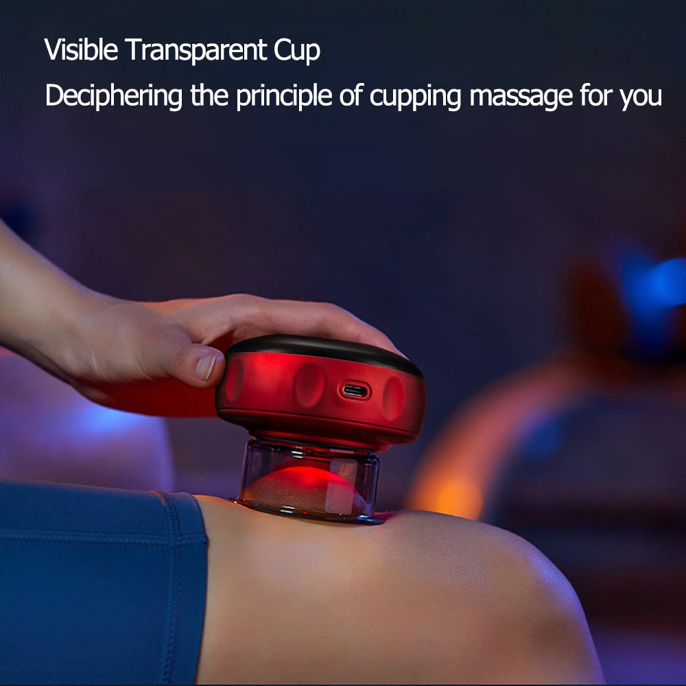 Vacuum & Red Light Heating Multifunctional Electric Cupping Therapy Device Prily