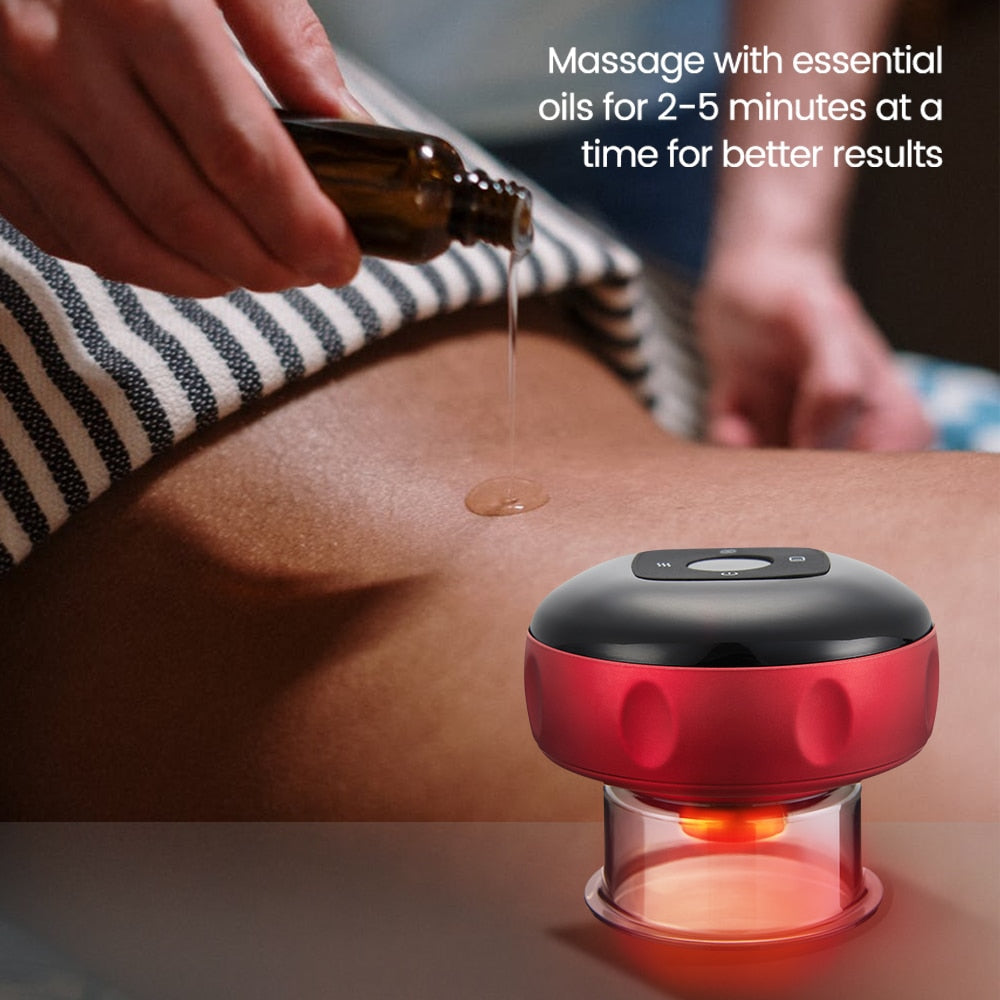 Vacuum & Red Light Heating Multifunctional Electric Cupping Therapy Device Prily