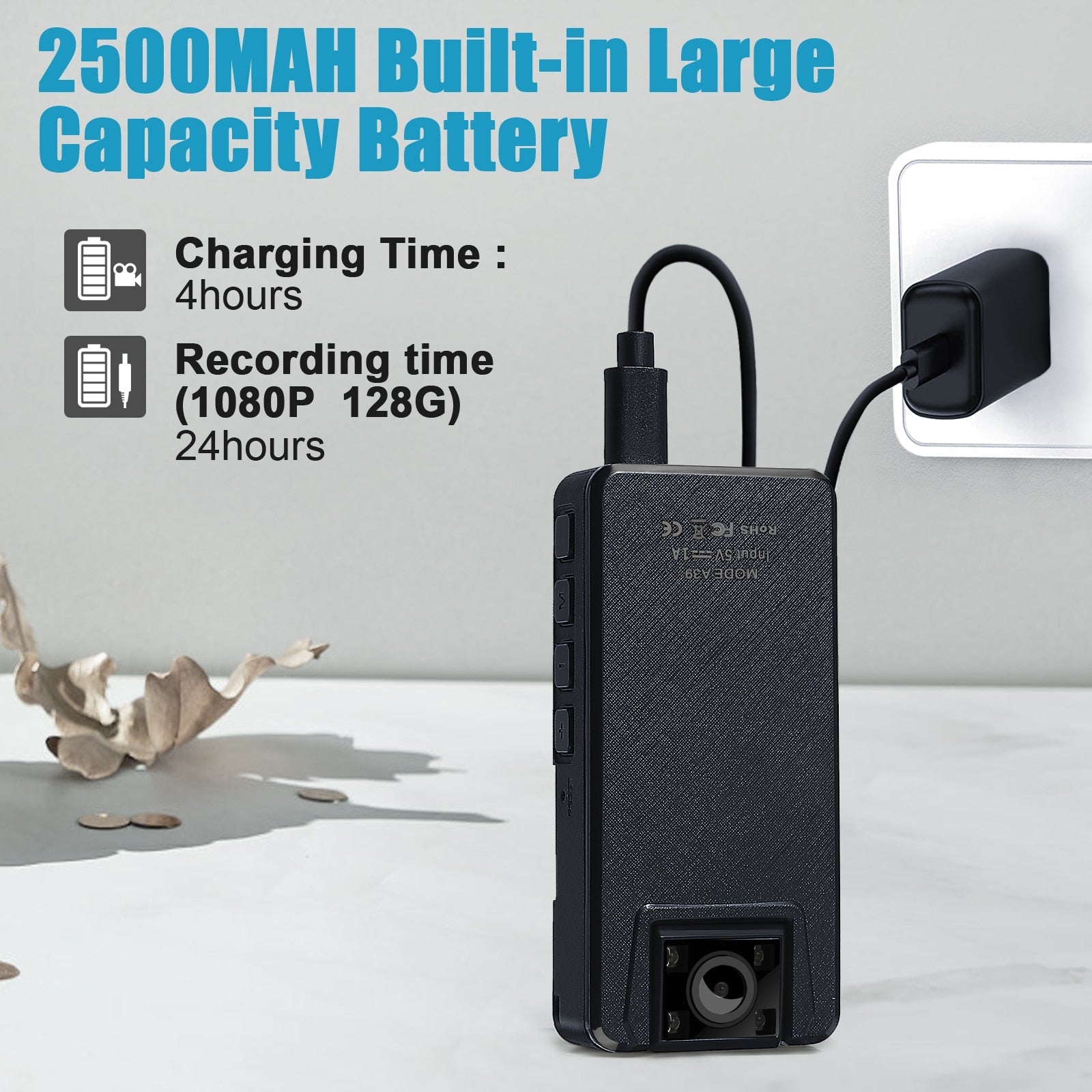 Vandlion™ A39 Mini Wireless Rechargeable 1080P HD Body DVR Prily