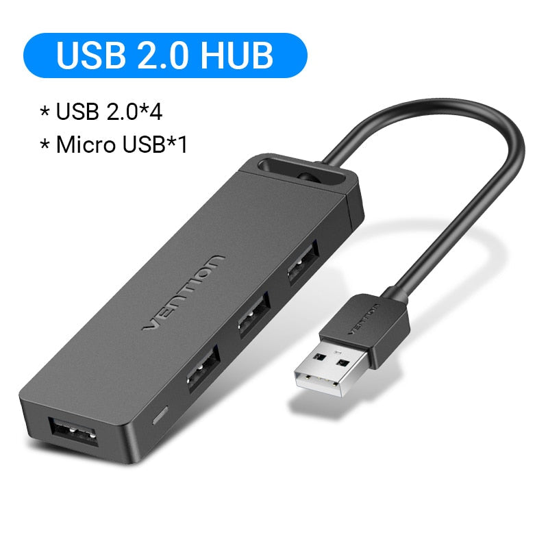 Vention Universal 4 Ports USB Splitter for Laptops, PC & Smartphones Prily