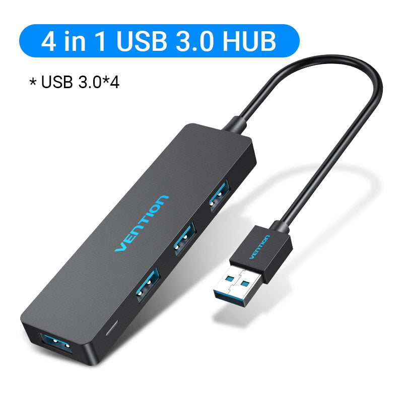 Vention Universal 4 Ports USB Splitter for Laptops, PC & Smartphones Prily