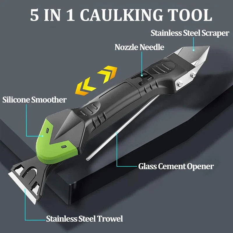 Versatile 5 in 1 Sealants Scraper Remover & Caulk Finisher Tool Prily