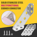 Versatile Use Stainless Steel Furniture Brackets Corner Connector (10pcs) Prily