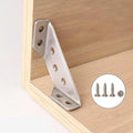 Versatile Use Stainless Steel Furniture Brackets Corner Connector (10pcs) Prily