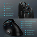 Vertical Ergonomic Wireless Rechargeable 9 Buttons Mouse Prily