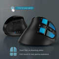 Vertical Ergonomic Wireless Rechargeable 9 Buttons Mouse Prily