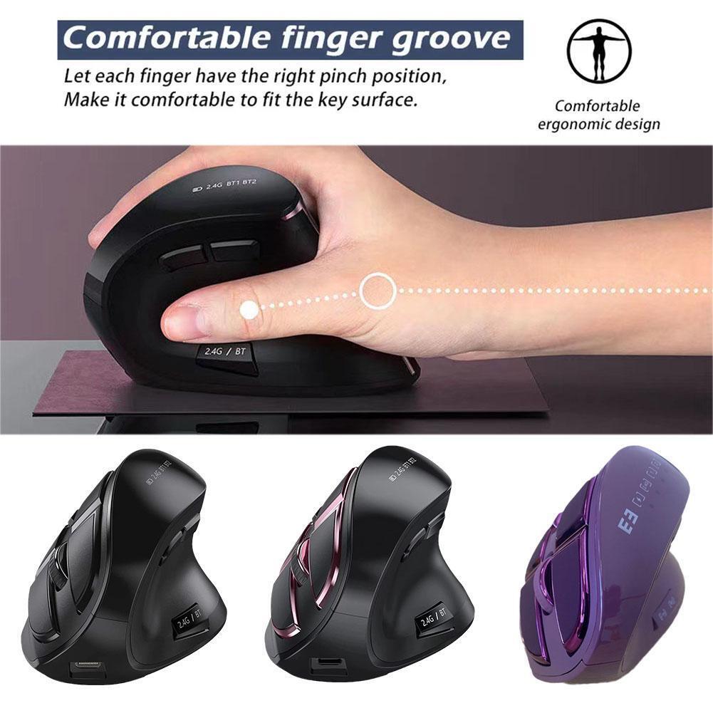 Vertical Ergonomic Wireless Rechargeable 9 Buttons Mouse Prily