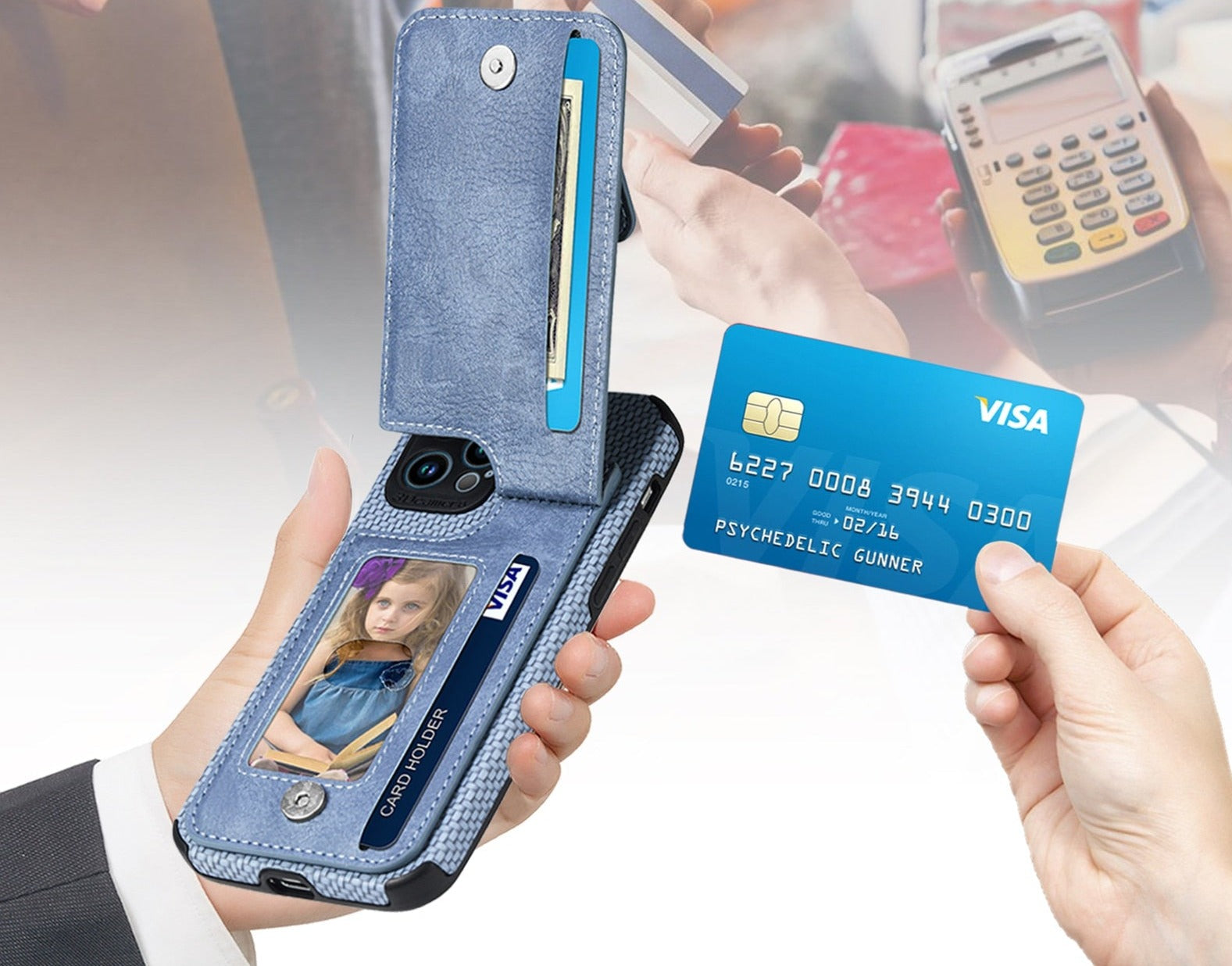 Wallet & Phone Stand 3 in 1 iPhone Case Prily