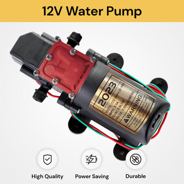 12V Water Pump - Black - High-Flow and Efficient