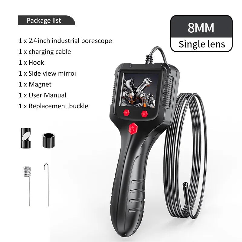 Waterproof HD 1080P Endoscope Camera with 2.4 In IPS Screen Prily