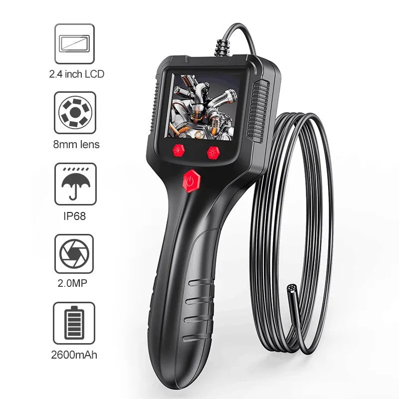 Waterproof HD 1080P Endoscope Camera with 2.4 In IPS Screen Prily