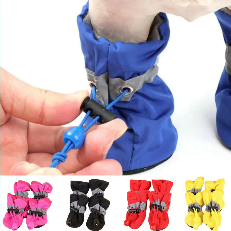 Waterproof Small Pet Anti-slip Rain Boots (4pcs) Prily