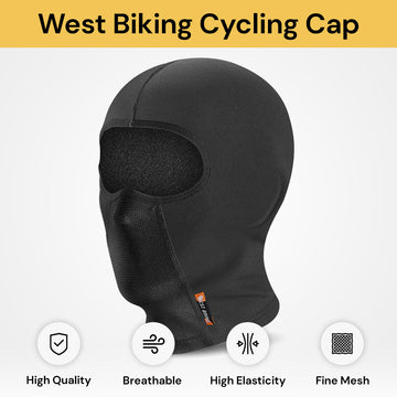 West Biking Silk Cycling Cap - Breathable Bike Cap - Black