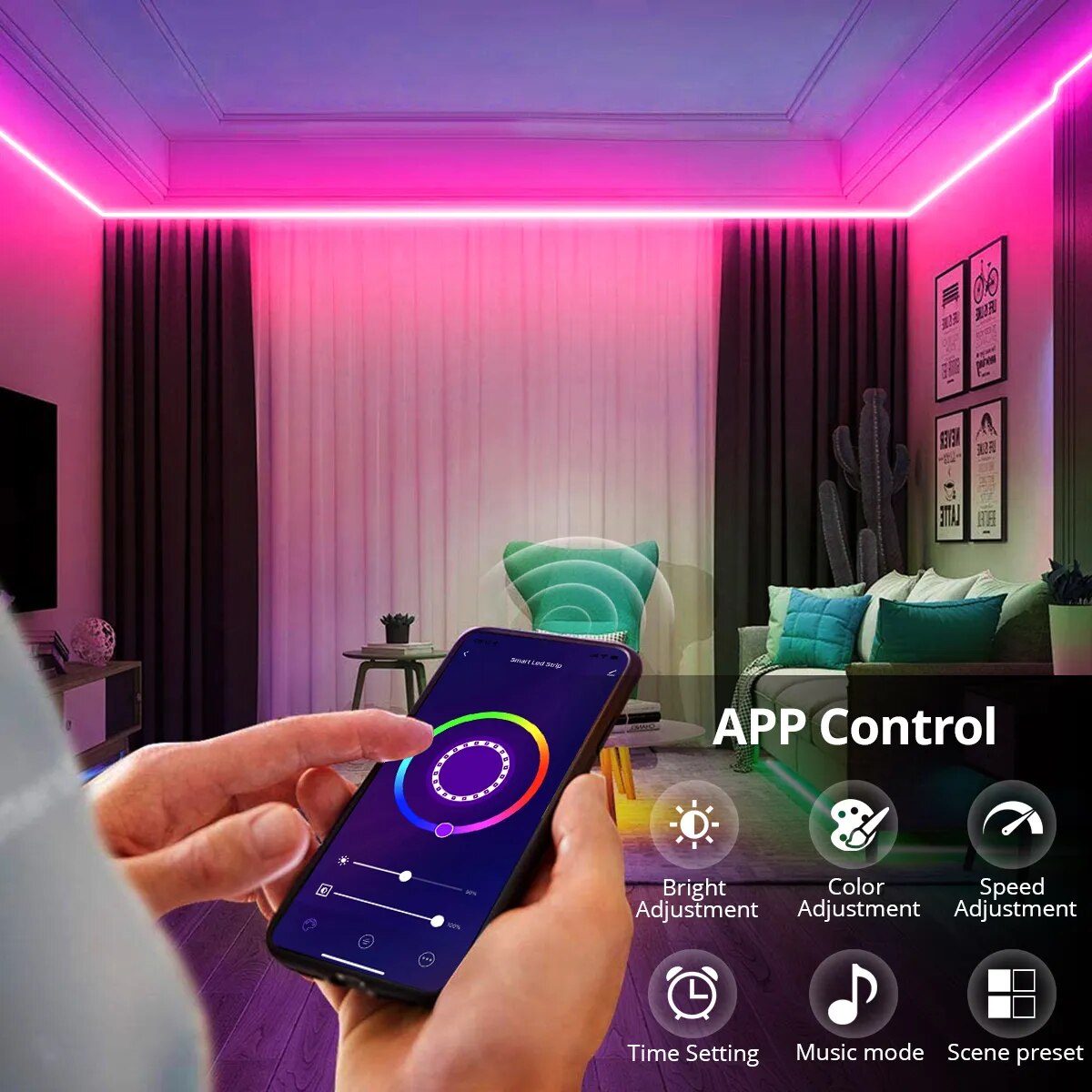 Wi-Fi Control Smart Led RGB Neon Waterproof Strips Prily