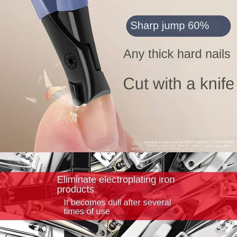 Wide Jaw Opening Ultra Sharp Anti-Splash Thick Nail Clippers Prily