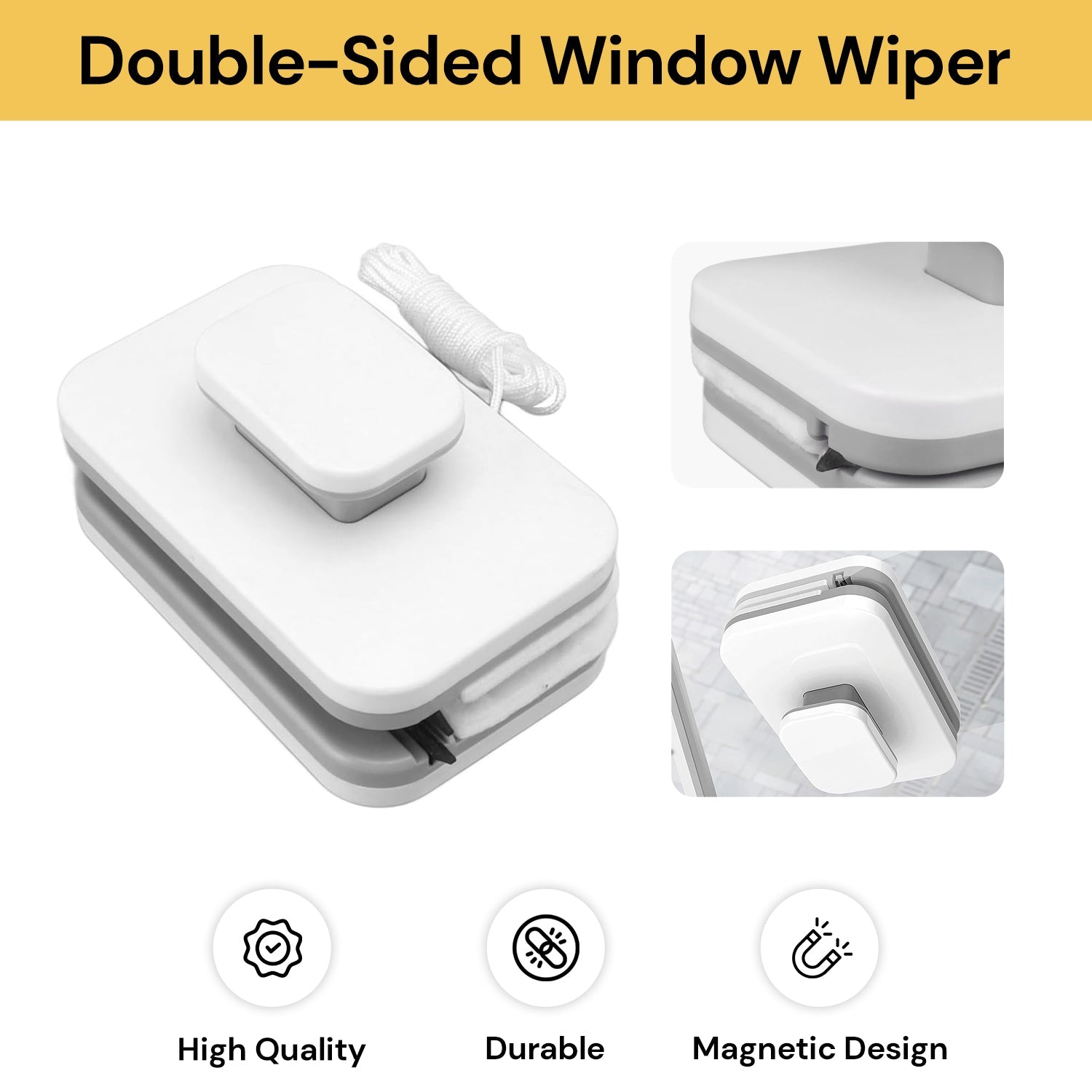 Magnetic Adjustable Double-Sided Window Wiper