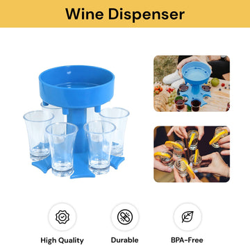 Wine Dispenser With 6 Glasses