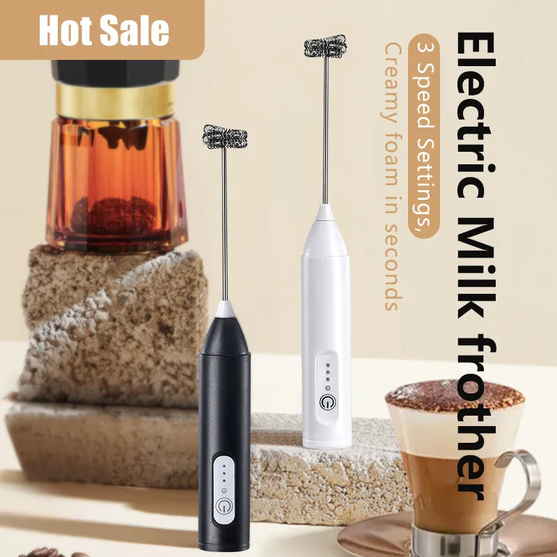 Wireless Rechargeable Three-Speed Coffee Cream Frother Prily