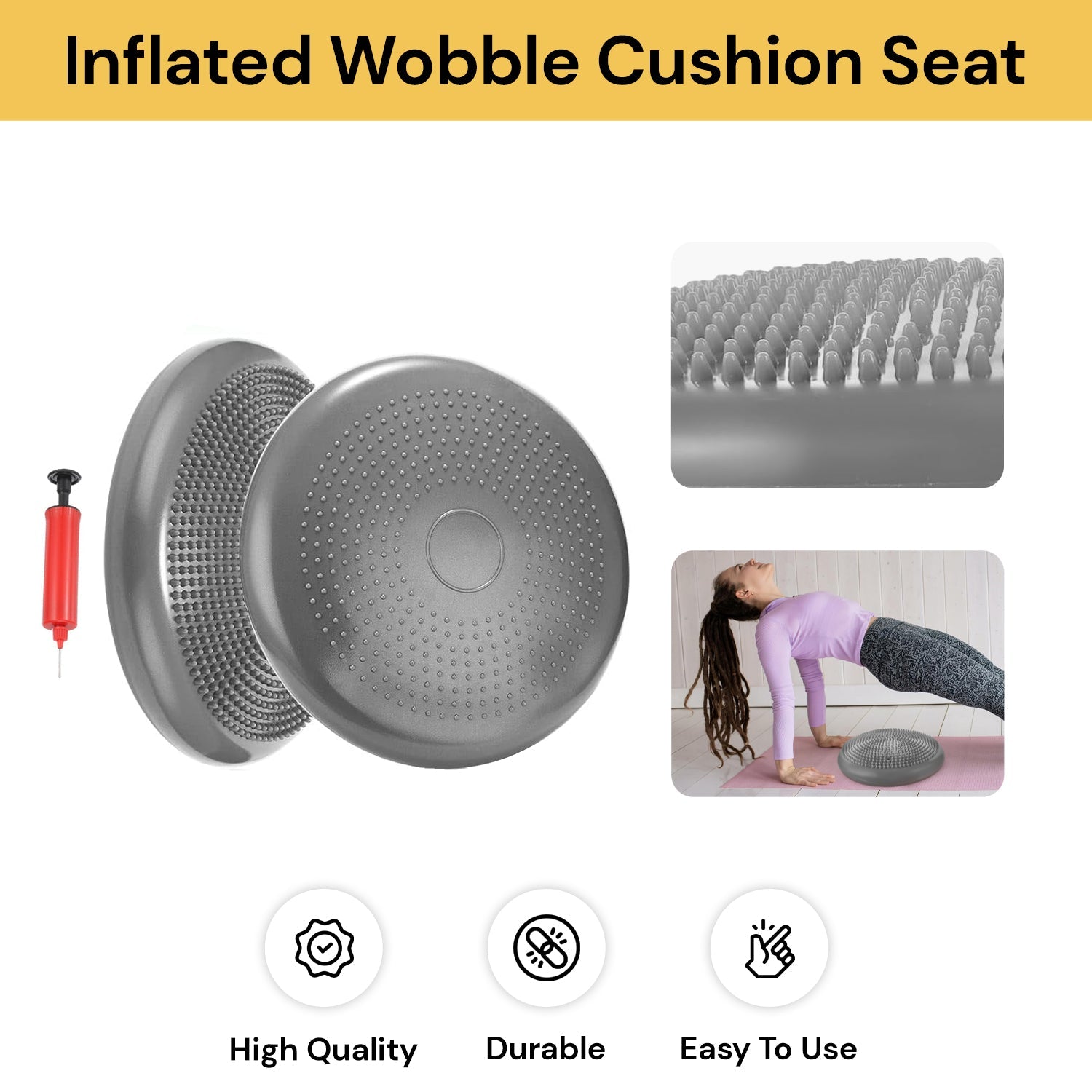 Inflated Wobble Cushion Seat