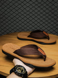 Woven Striped Lightweight Non-slip Comfortable Flip-flops Prily