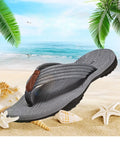 Woven Striped Lightweight Non-slip Comfortable Flip-flops Prily