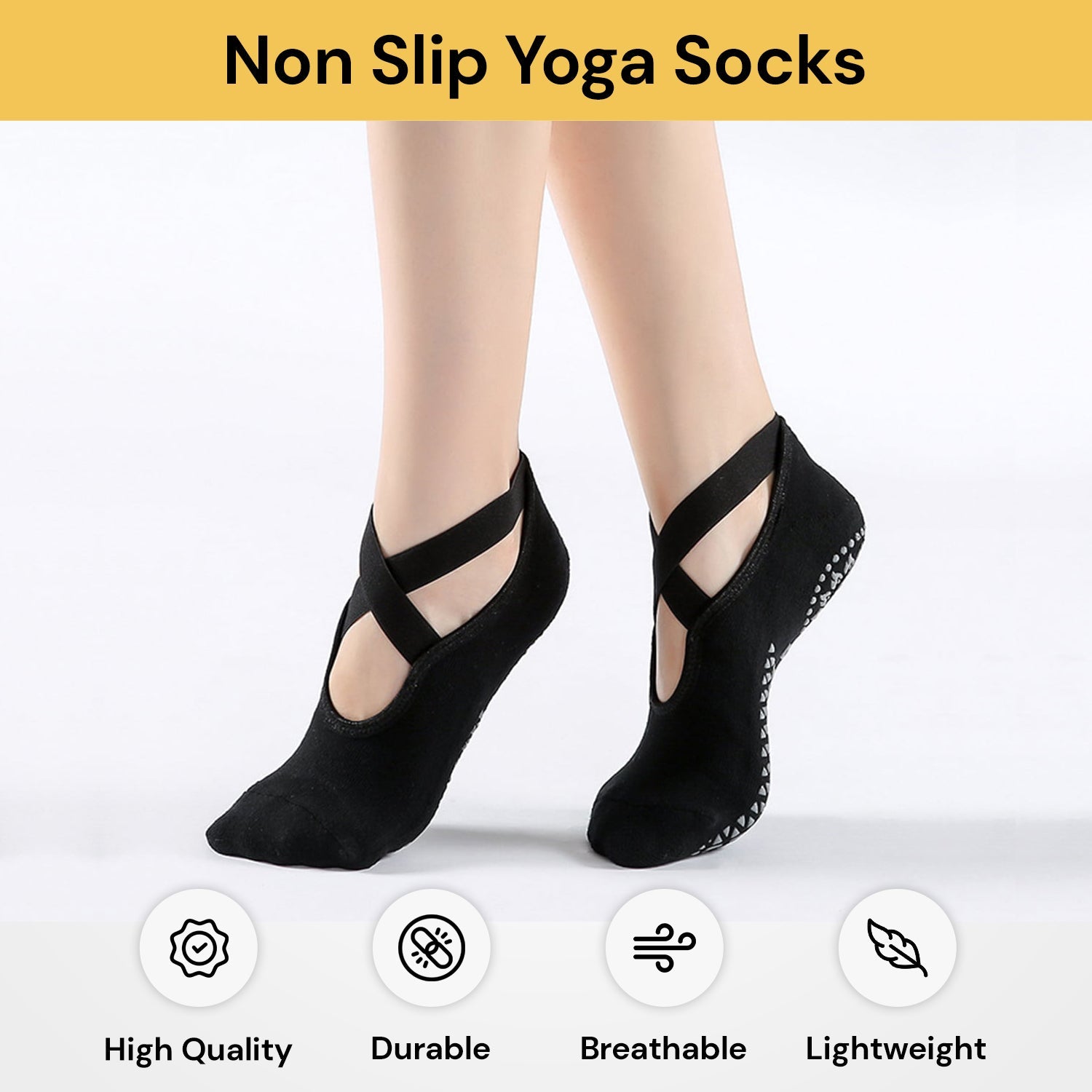 Pair of Non Slip Yoga Socks