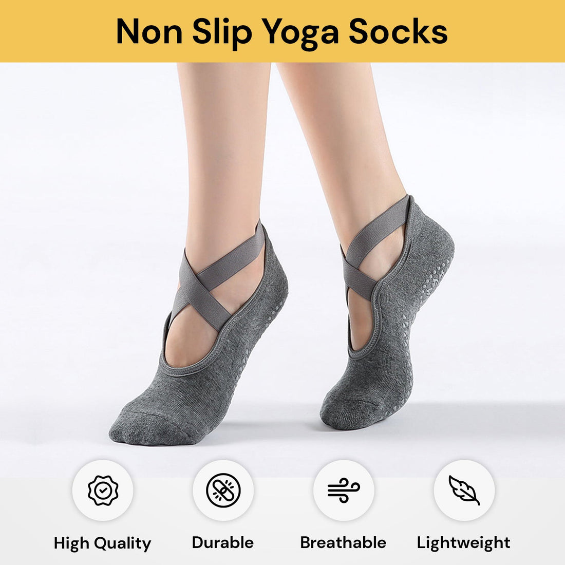 Pair of Non Slip Yoga Socks