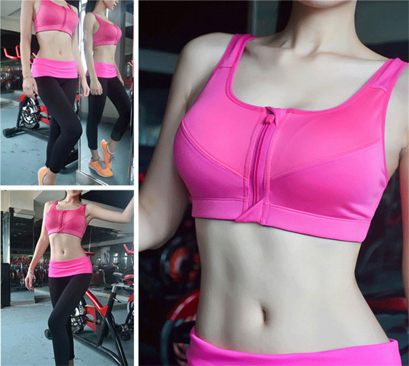 Zip Front Dynamic Sports Bra Prily