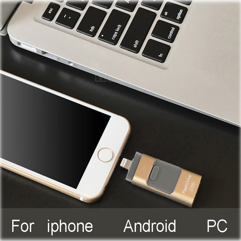 3 in 1 Mobile-Device Compatible USB Memory Stick for Android/Win/iOS