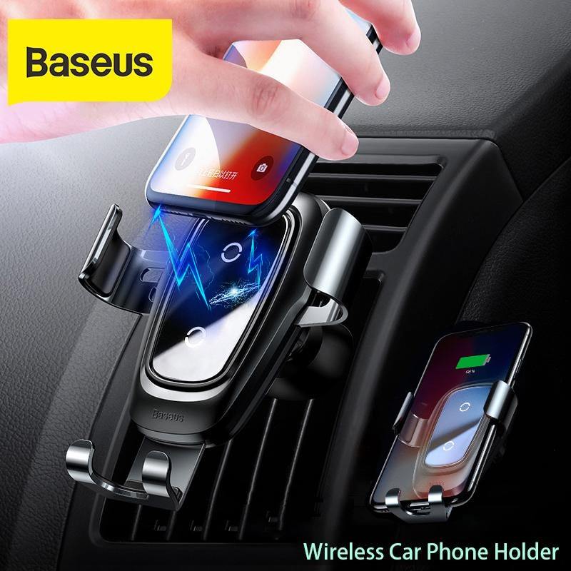 Baseus™ Gravity Auto-lock Car Mount With 10W Wireless QI Charger