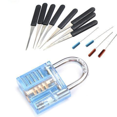 (Hobby-KIT) Transparent Padlock + Hobby Picks Set