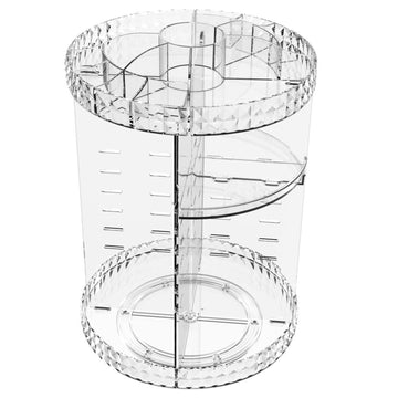 360° Acrylic Makeup Organiser 3 Layer Rotating Clear Cosmetics Holder Storage