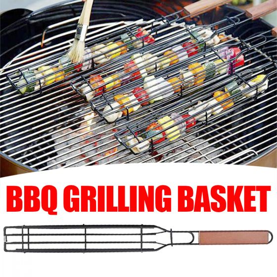 Barbecue Tools Meat Grill Basket Vegetables Barbecue Food Holder Non-stick Barbecue Tray