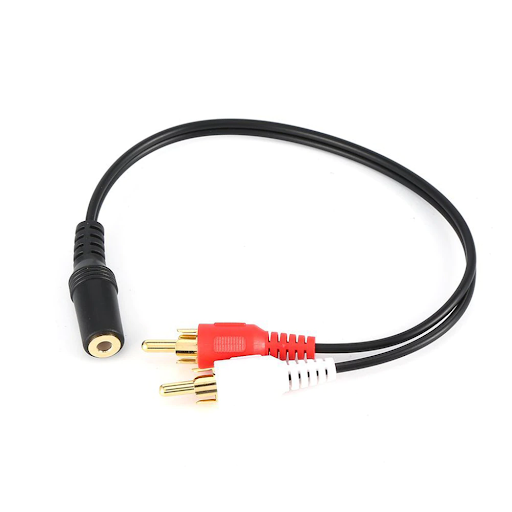 Y Connector Audio Cable :3.5mm Audio Female to 2 RCA Male Stereo Cable