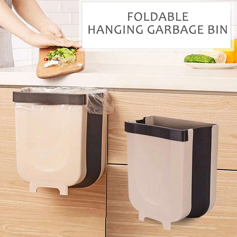 Kitchen Space-Saving Foldable Hanging Garbage Bin