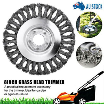 8" Steel Wire Indestructible Trimmer Head Grass Brushcutter Removal Lawnmower AU