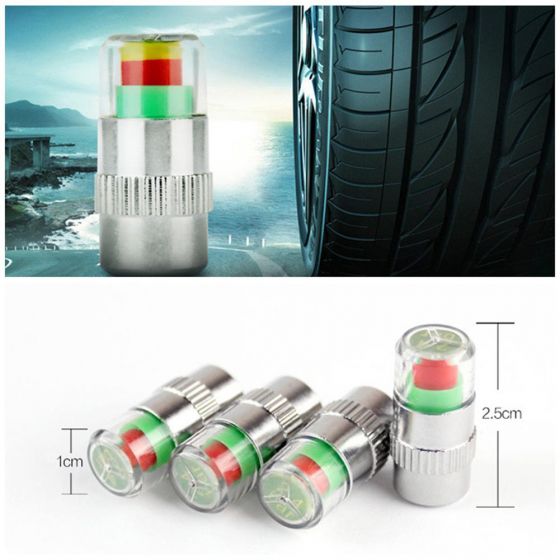 Tire Air Alert Pressure Cap Valve Gauge