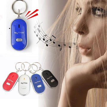 Flash & Sound Whistle Response Key Finder LED Keychain (3 pcs set)