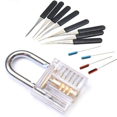 (Hobby-KIT) Transparent Padlock + Hobby Picks Set