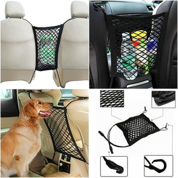 2 In 1 Car Net Organizer & Pet Barrier