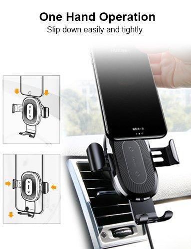 Baseus™ 2-in-1 Wireless QI Charger & Auto-locking Gravity-Mount