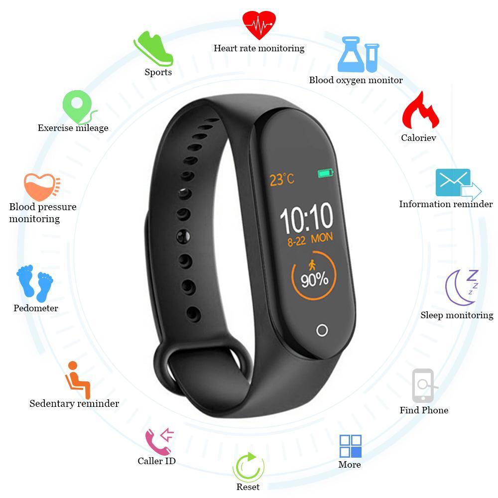 M4™Leading-Edge Fitness & Health Tracker Smart Watch (Android & IOS)