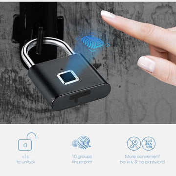 SmartLock™ Fingerprint Keyless USB Rechargeable Lock