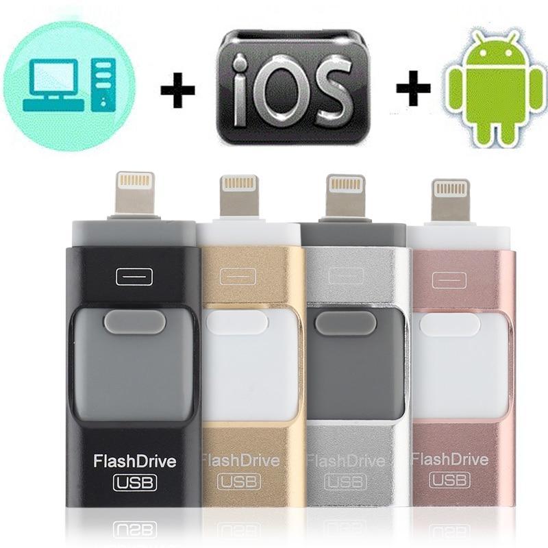 3 in 1 Mobile-Device Compatible USB Memory Stick for Android/Win/iOS