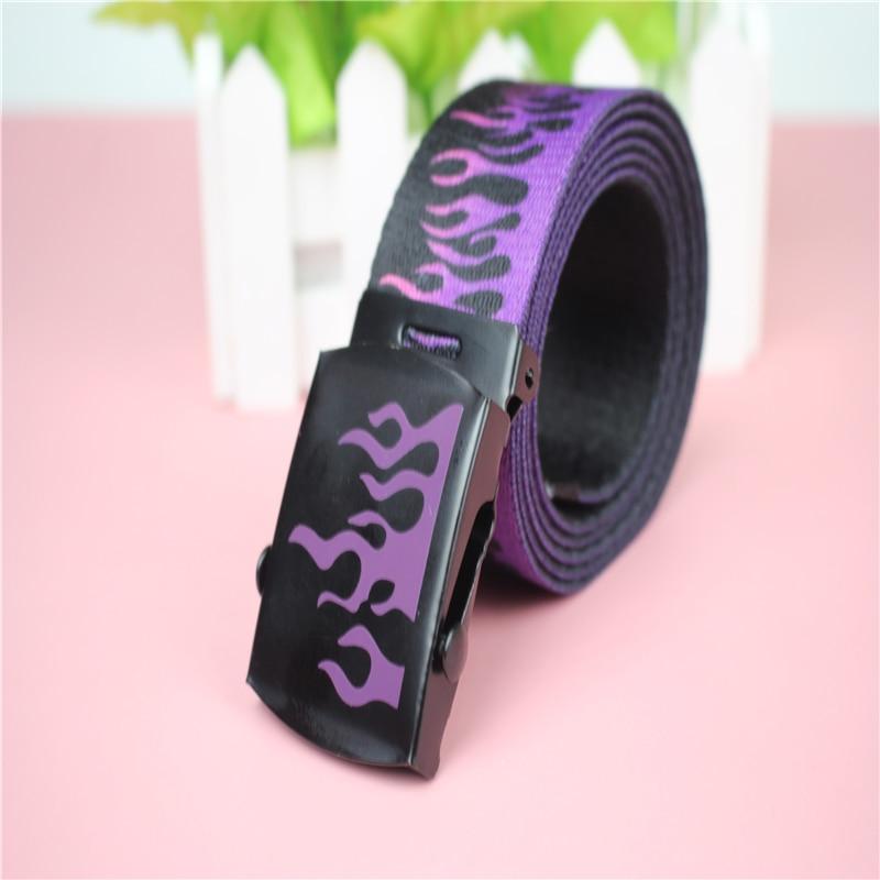 Unisex Flame Printed Belt