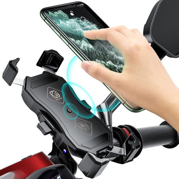 Motorcycle Phone Holder With Wireless Fast Charger