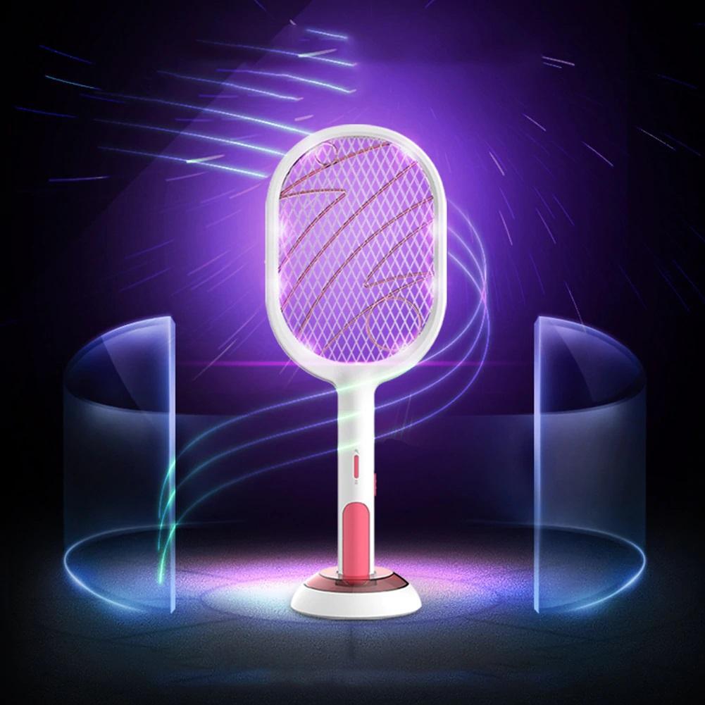 2 in 1 Electric Bug Zapper Racket & Intelligent Mosquito-Trap Station