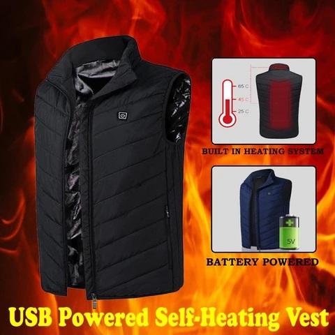 Unisex USB Powered Self-Heating Vest