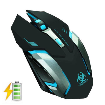 Wireless Rechargeable 6 Buttons LED Backlit  Mouse